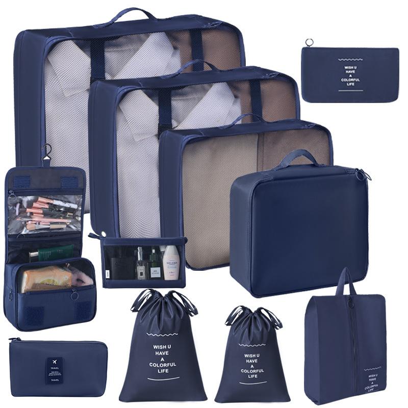 Travel Storage Organizer Set Portable Luggage Clothes Packing Cubes Large Capacity Travel Bag Suitcase Clothing Organizer Pouch