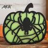 Indoor Halloween Atmosphere Lighting Glow-in-The-Dark Pumpkin, Spooky Wooden Pumpkin Ornament, Black Cats Luminous Ornament Bats Ghosts Silhouette