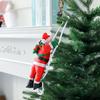 Santa Žebřík Přívěsek Vánoční Dekorace Slavnostní Santa Ozdoba s Kudrnatým Plnovousem Slavnostní Závěsná Ozdoba