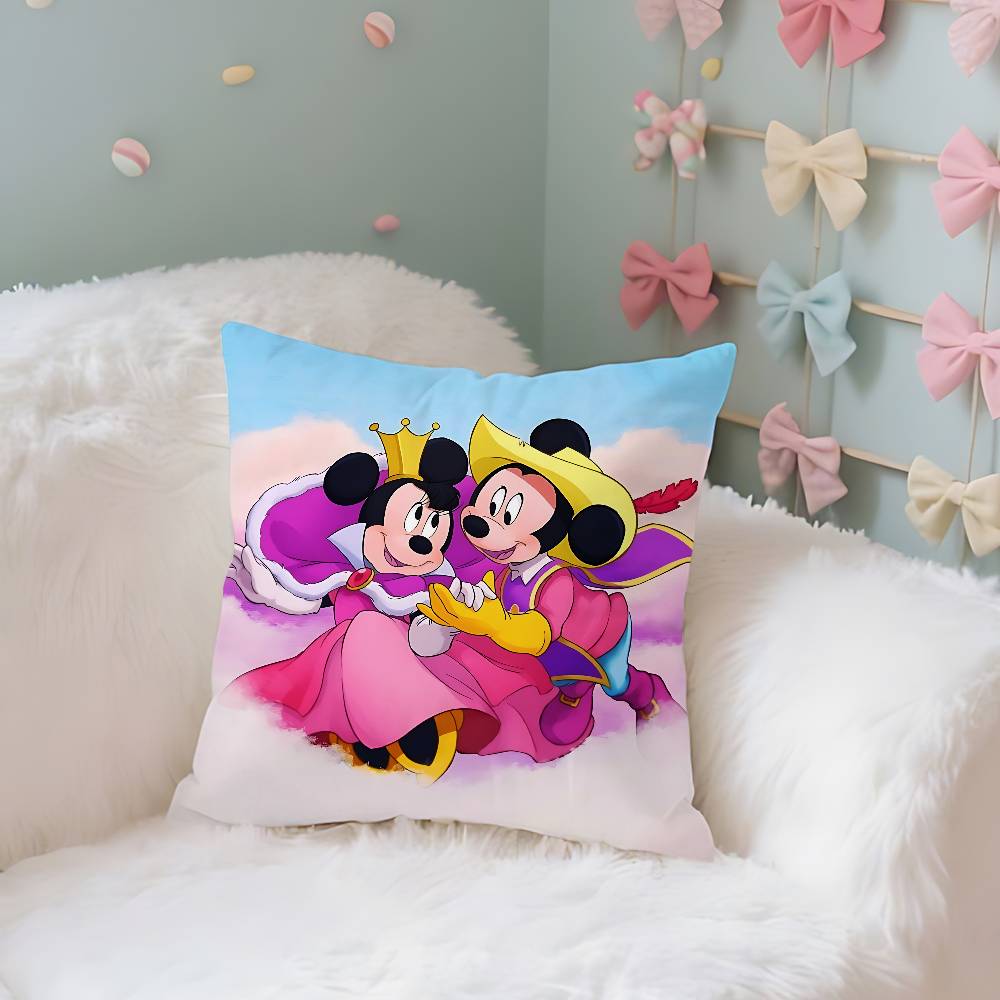 Mickey And Friends Case Plush Fabric Soft Pillowcase Double Sided Print Cushion Cover Household Gifts