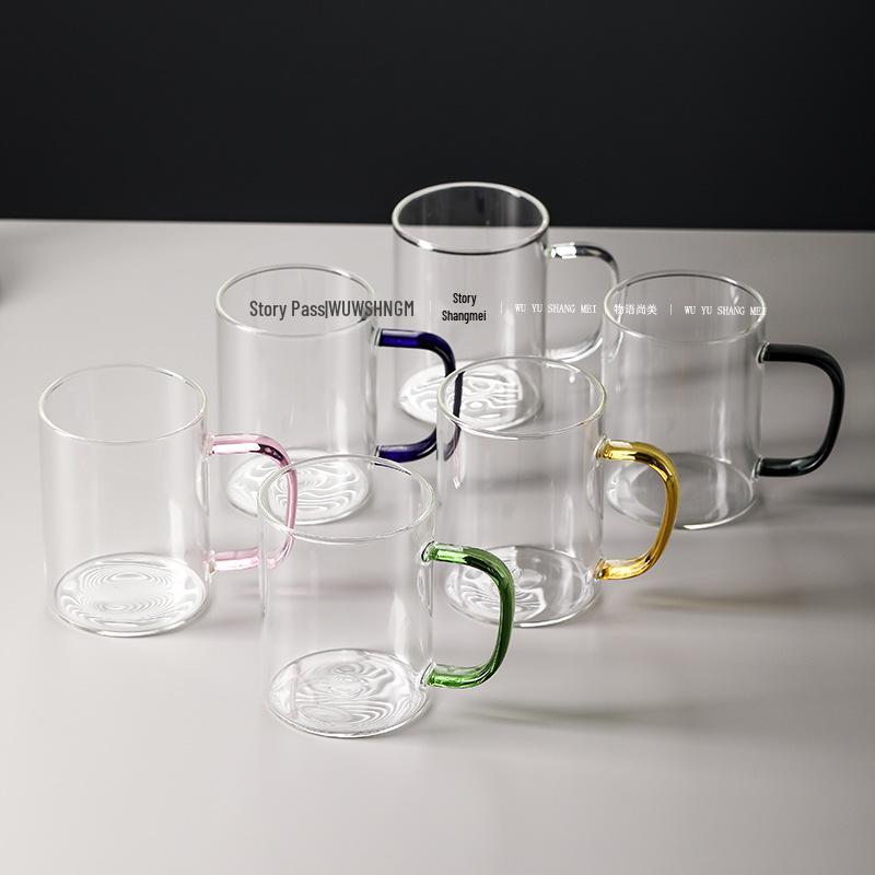 High Borosilicate Glass Tea Brewing Cup with Handle for Home or Office