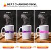 12 X 10in 9Pcs Bundle Hot/Cold Color Changing Adhesive Craft Vinyl Sheets Film Handmade DIY Xmas Gifts Mug Home Decor For Cut