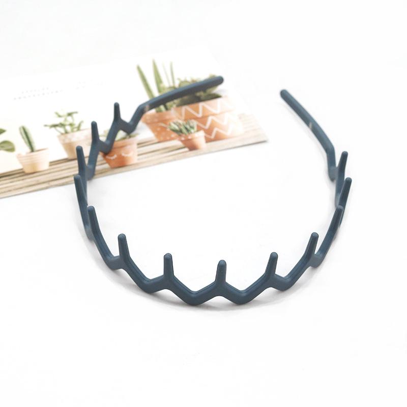 Buntes, wellenförmiges koreanisches Zahnkamm-Haarband - Rutschfest, schonend zum Haar, Bequemer Sitz, Ideal zum Bändigen von Babyhaaren.