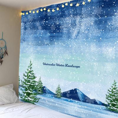 Weihnachten Serie Tapisserie Baum Hause Schlafzimmer Dekoration Hintergrund Tuch Wandbehang Wohnkultur
