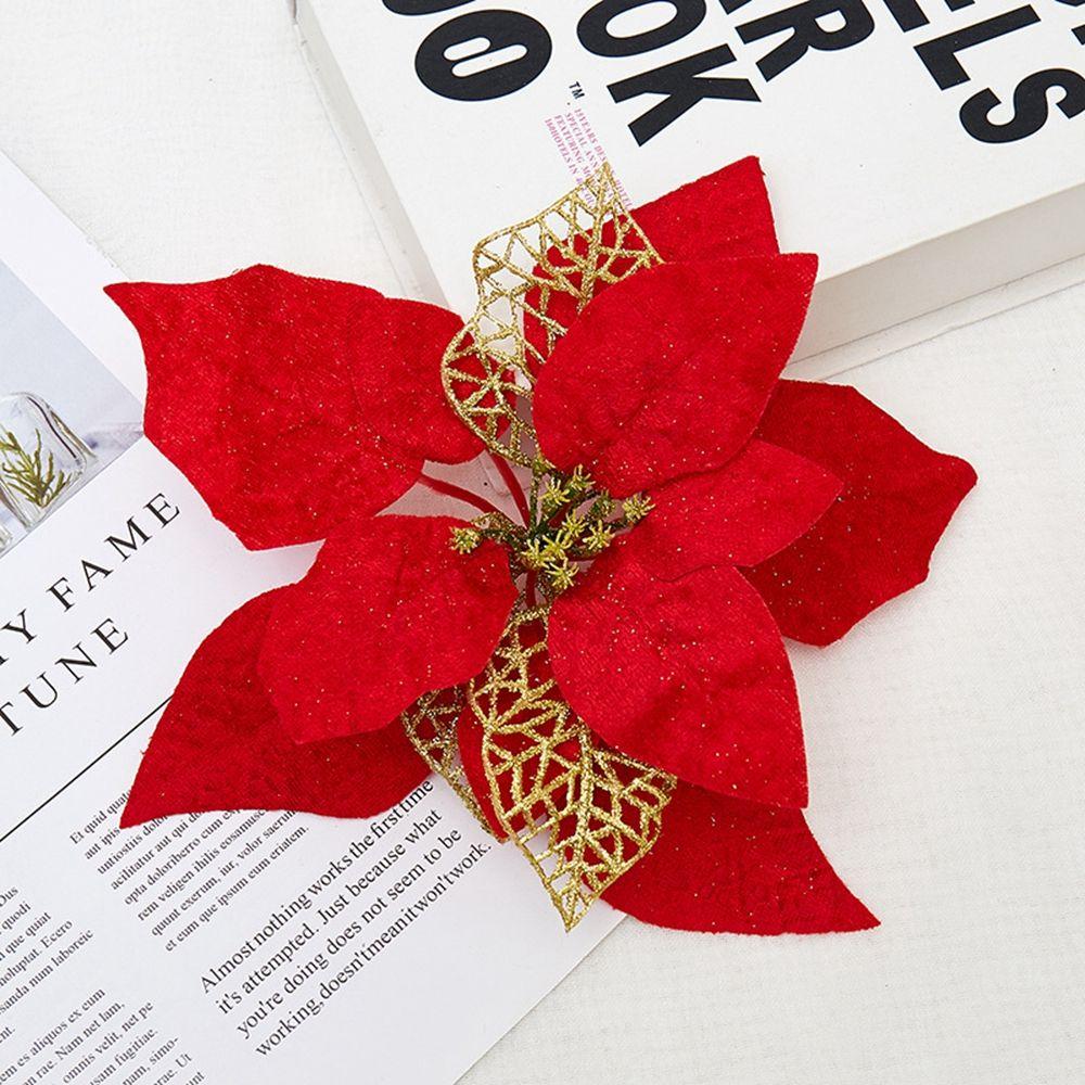 Party Supplies Xmas Tree Decor Artificial Flowers Christmas Decorations Silk Flower Fake Flower