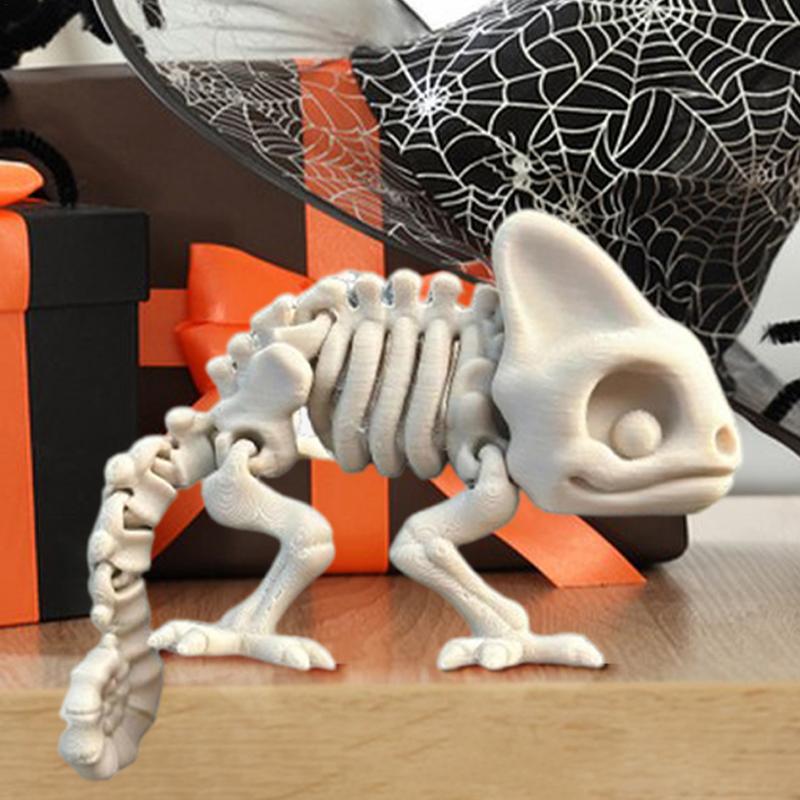 Skeleton Chameleon Toy Chameleon Craft Skeleton Decor Creative Chameleon Bone Figurine Tabletop Chameleon Skeleton Statue For