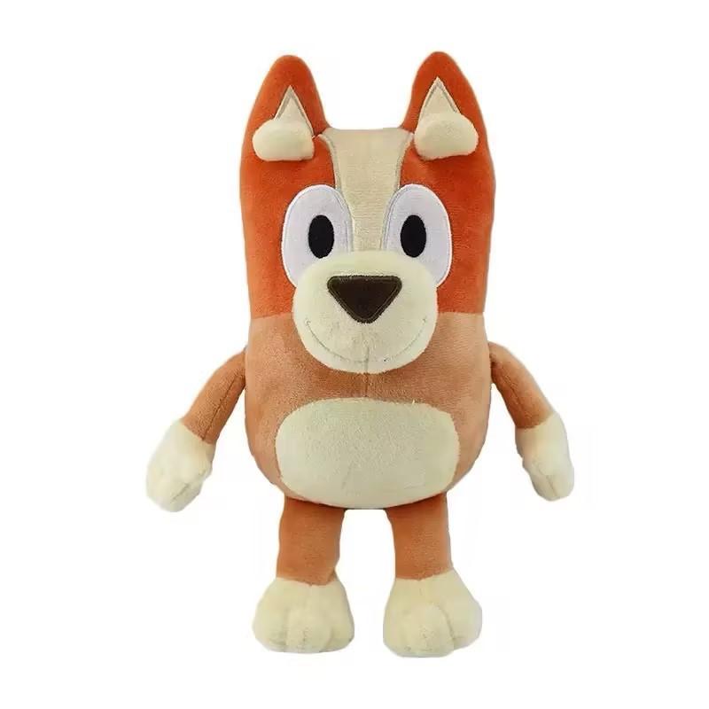 Bluey Bingo Plush Doll 2 Styles Soft Cartoon Dog Stuffed Toy Cute Blue Heeler Family Figure Fluffy Companion Gift for Kids Toddlers Birthday Present 25cm