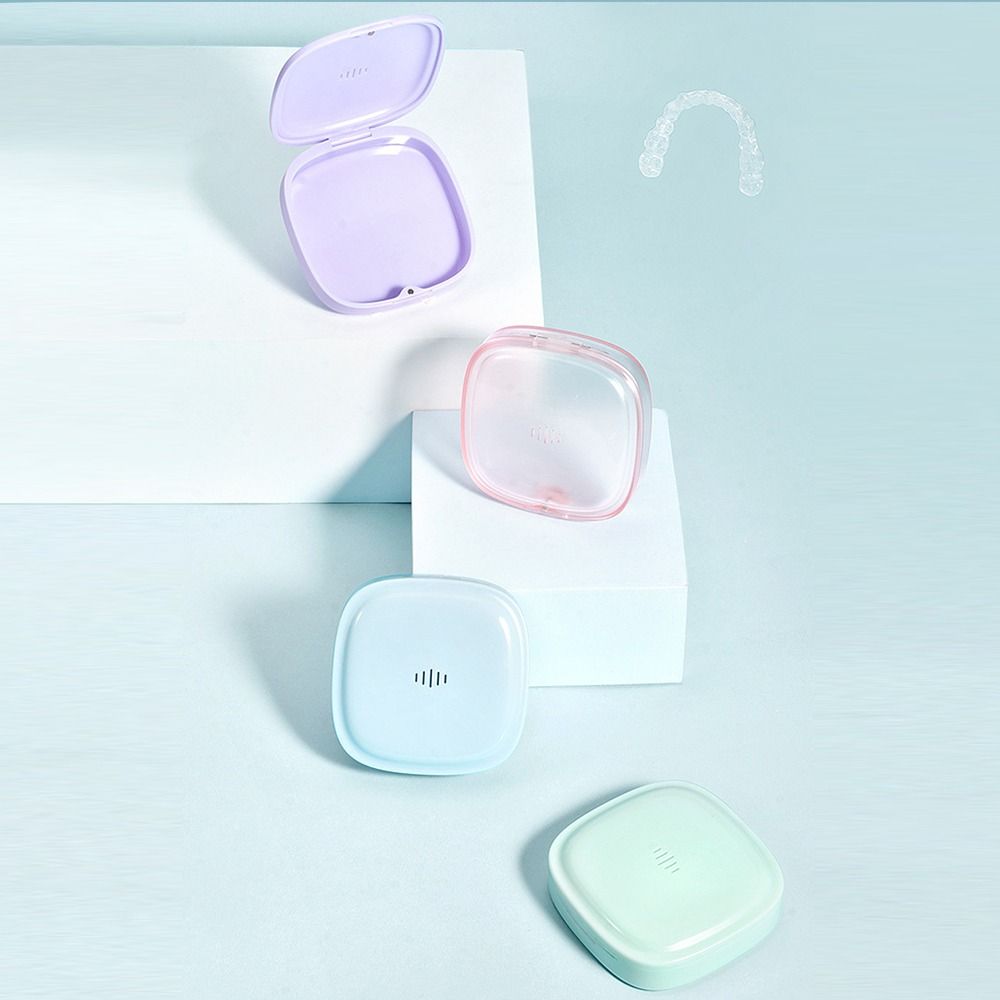 Portable Orthodontic Retainer Case Vent Holes Teeth Aligner Container Braces Storage Box  Night