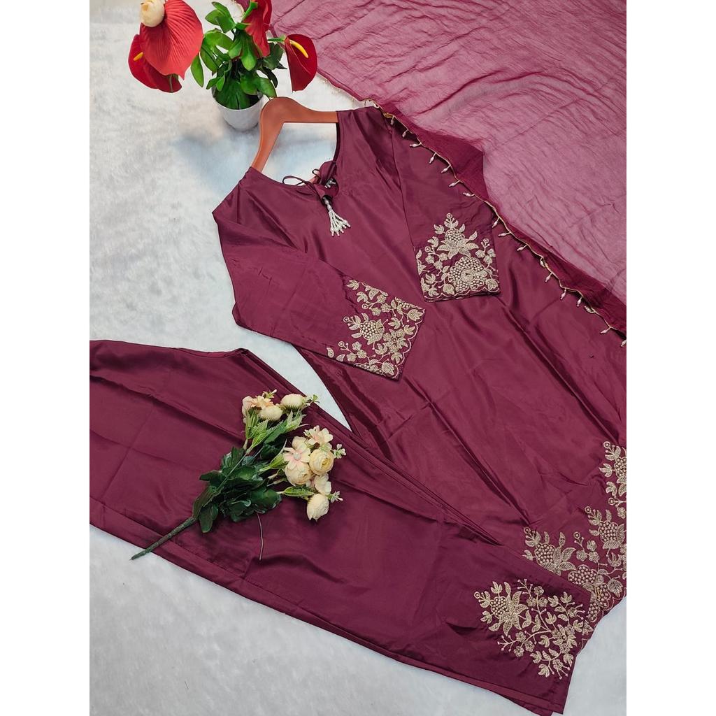 Party Wear Designer Salwar Kameez Indian Bollywood Ethnic Kurti Pant Dupatta Set