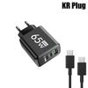 Cargador Rápido PD USB C de 65W Adaptador de Pared GaN para 16 Samsung Galaxy S24 Carga Rápida 3.0 Cargador de Viaje Multi Puerto