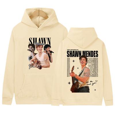 Rapper Shawn Mendes Tour New Album Hoody Men Clothing Vintage Oversized Sweatshirt Hip Hop Gothic Long Sleeve Hoodies Streetwear