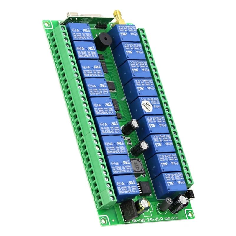 315Mhz/RF433Mhz Wireless Remote Control Switch DC 12V-36V Relay 18CH Receiver Controller and 18Button Transmitter