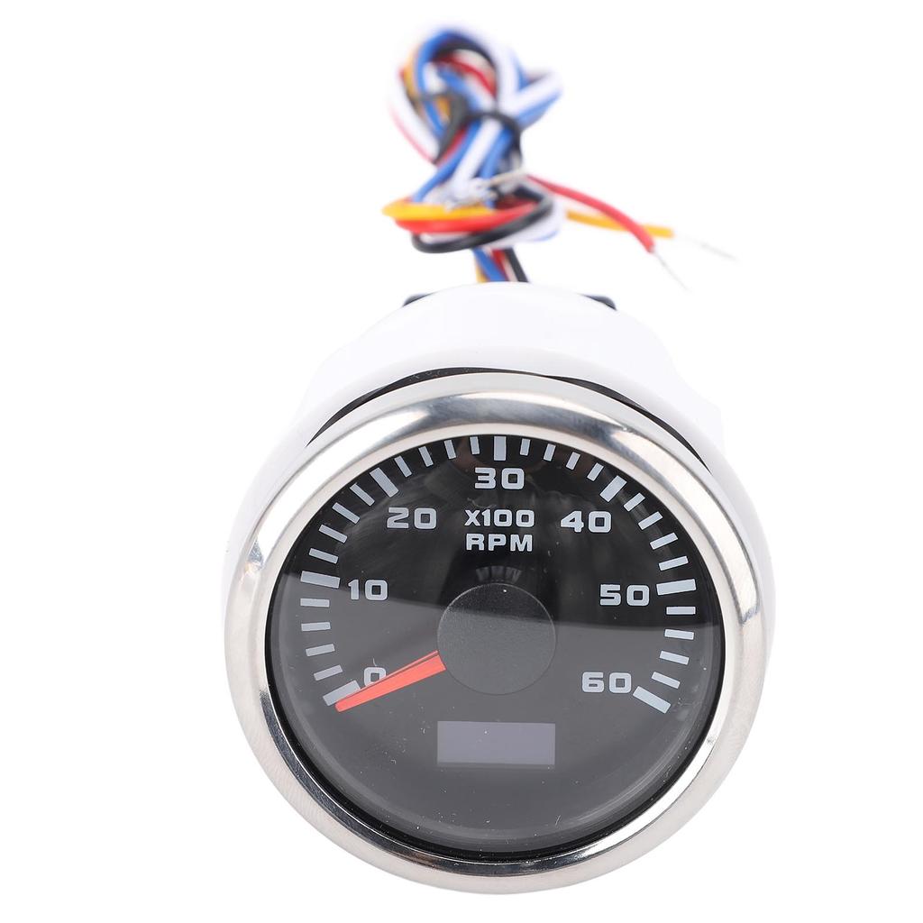52mm 2inch Car 6000RPM Tachometer Gauge with Hour Meter 7 Color Backlight RPM Meter Kit for Truck Tractor Car RV Boat