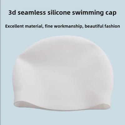 Unisex 3D Silicone Seamless Swim Cap with Logo