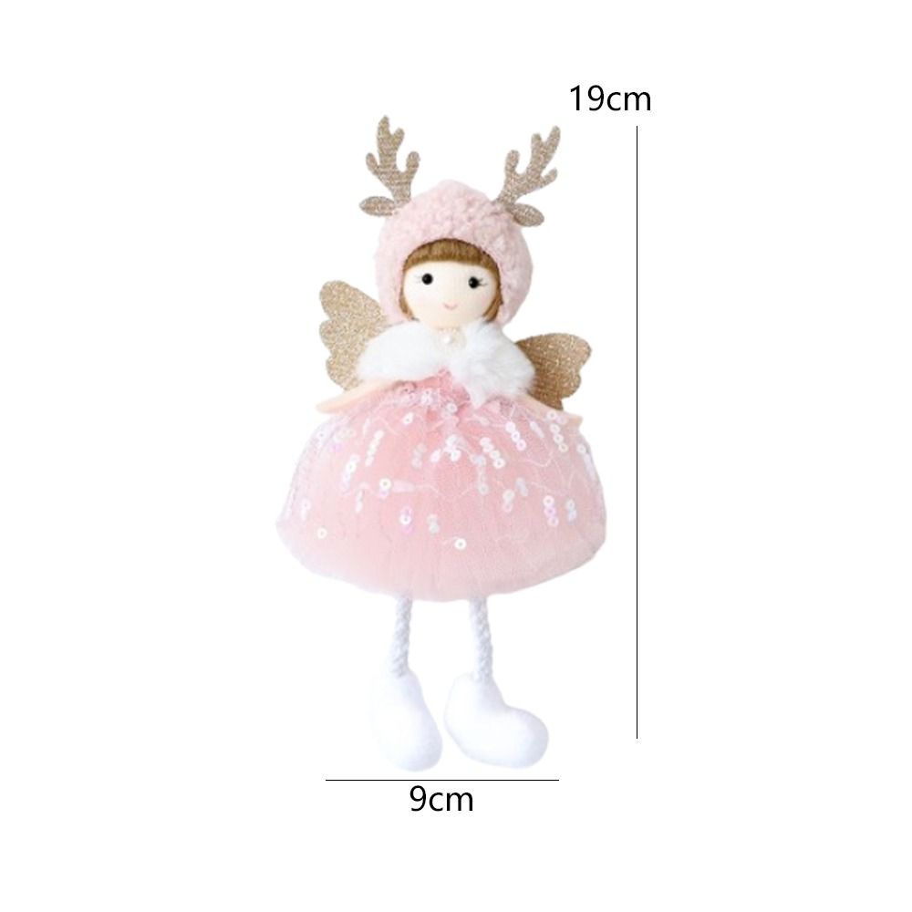 Soft Bead Gauze Skirt Angel Ornaments Handmade Christmas Tree Hanging Decoration  New Year Gift