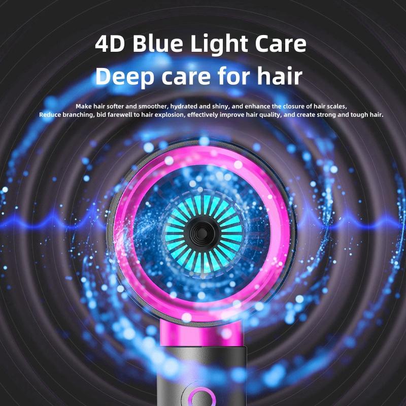 Popular High Speed Hair Dryer Cold and Hot Air Silent Blue Light Negative Ion Home Hair Salon High Power Hair Dryer
