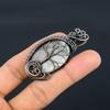 Silver Sheen Obsidian Pendant, 999 Copper Wire Wrapped Pendant Handmade Gemstone Jewelry, Gifts For Wife Brand New Pendant