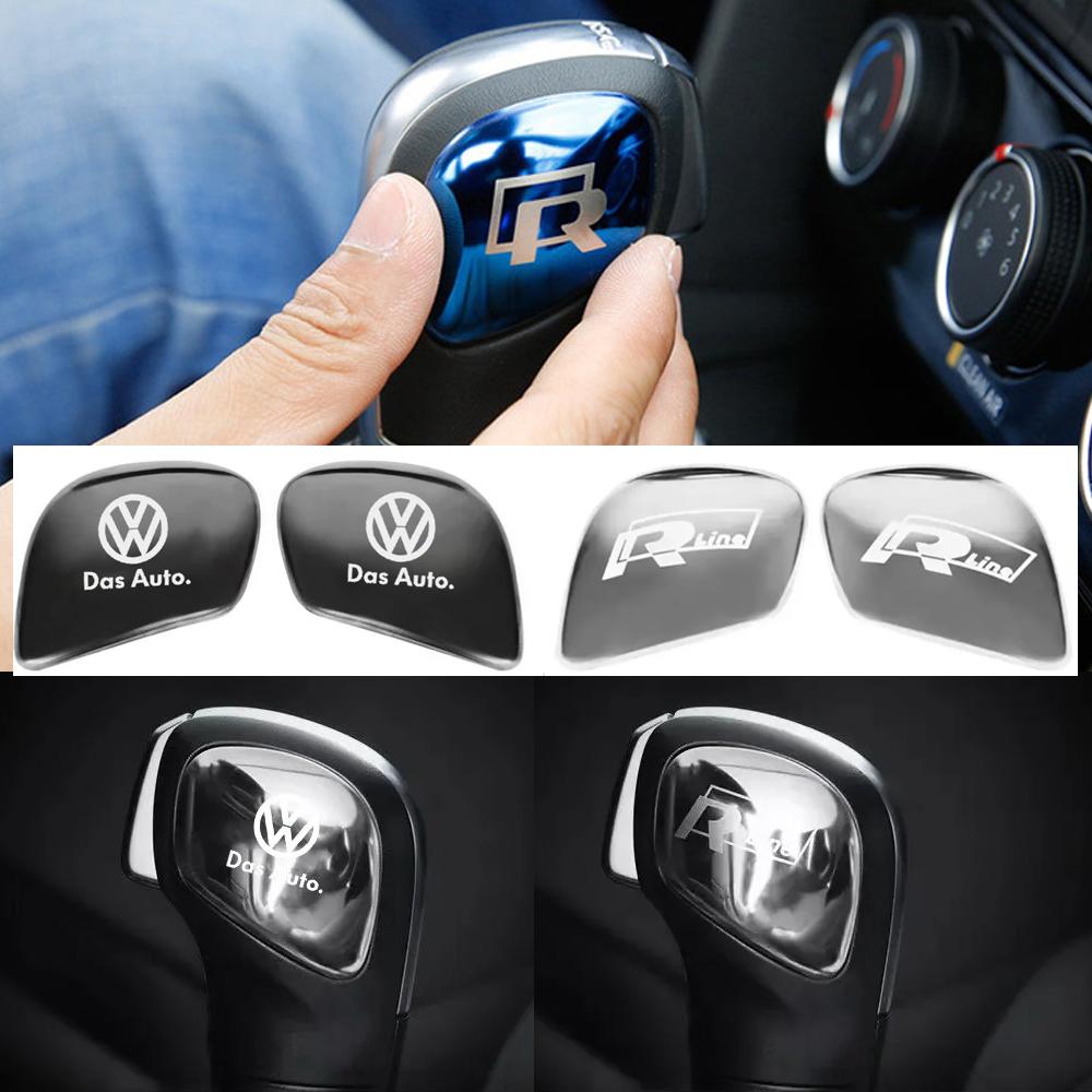 DOG1 2pcs for VW GTI Polo Golf Tiguan Touareg Scirocco CC Car Gearbox Control Gear Lever Stickers Shift Stick Handle Accessories