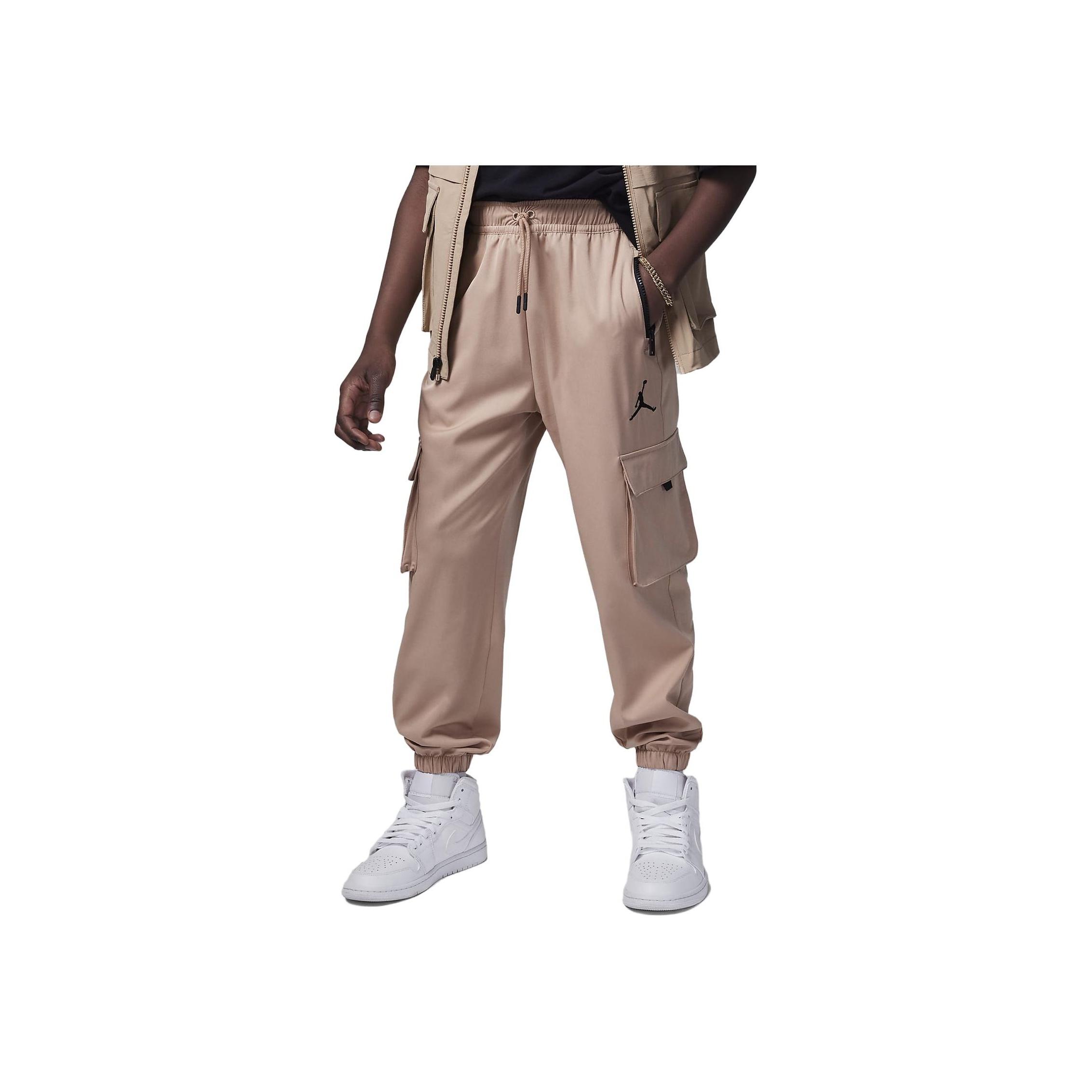 

Трикотажные спортивные брюки Jordan Post Up Solid Logo Jogger Knit, детские брюки светло-желтого цвета FV3323-200 XL