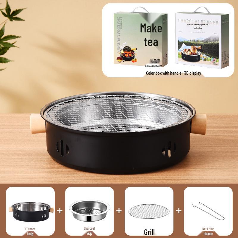 Southeast Asia Portable Double-Ear Outdoor Camping BBQ Grill Plate