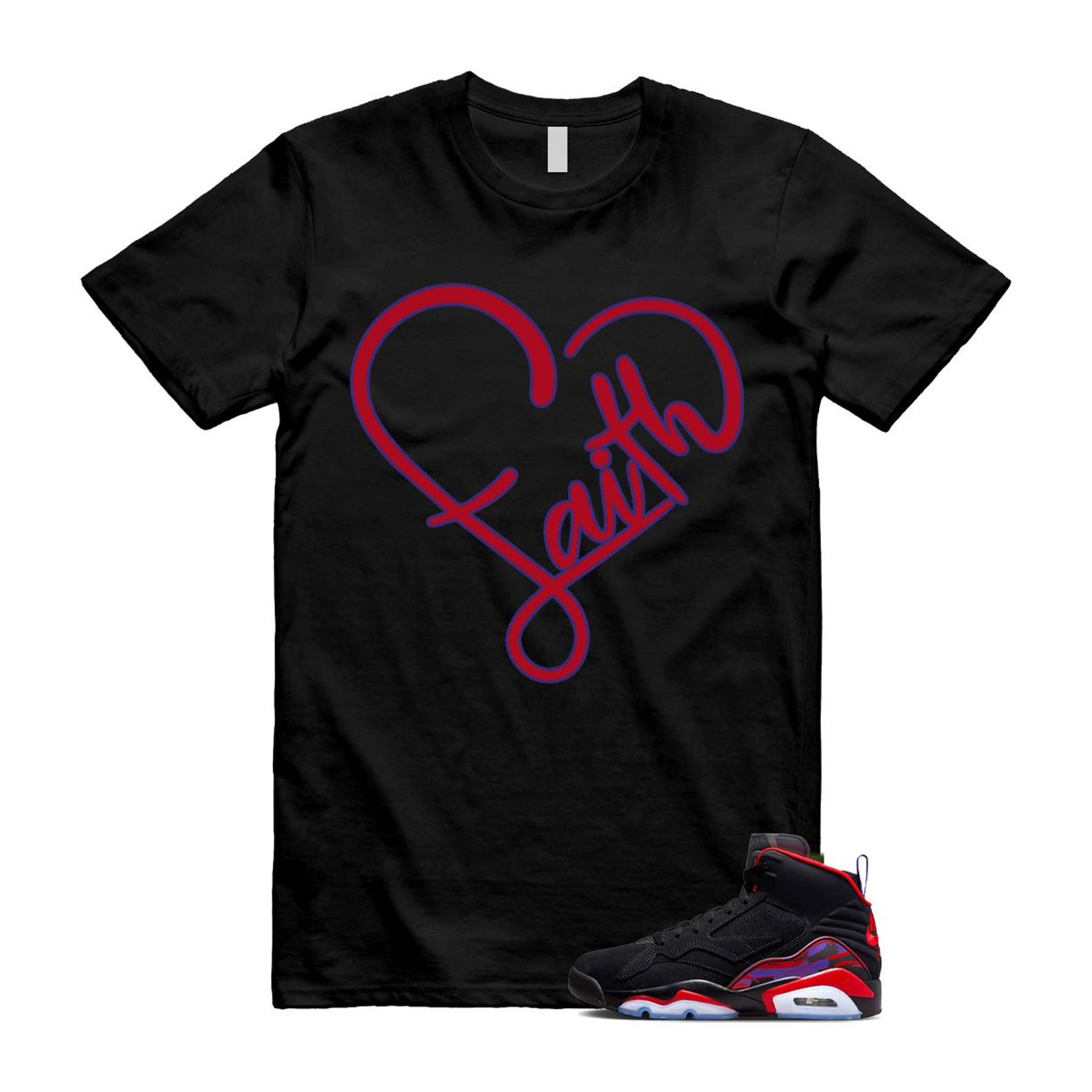 MVP Raptors 678 Black Red Purple T Shirt Match FAITH L