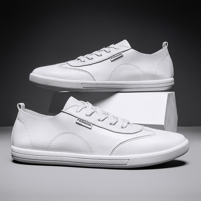 Pánské boty na skateboarding, módní pohodlné, měkké, kožené, prodyšné, šněrovací, pánské tenisky, ručně vyráběné, venkovní, na běžecké boty