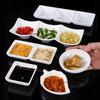 10PCS White Melamine Sauce Dish Multi-grid Seasoning Plate BBQ Hot Pot Dipping Bowl Restaurant Condiment Small Serving Platter