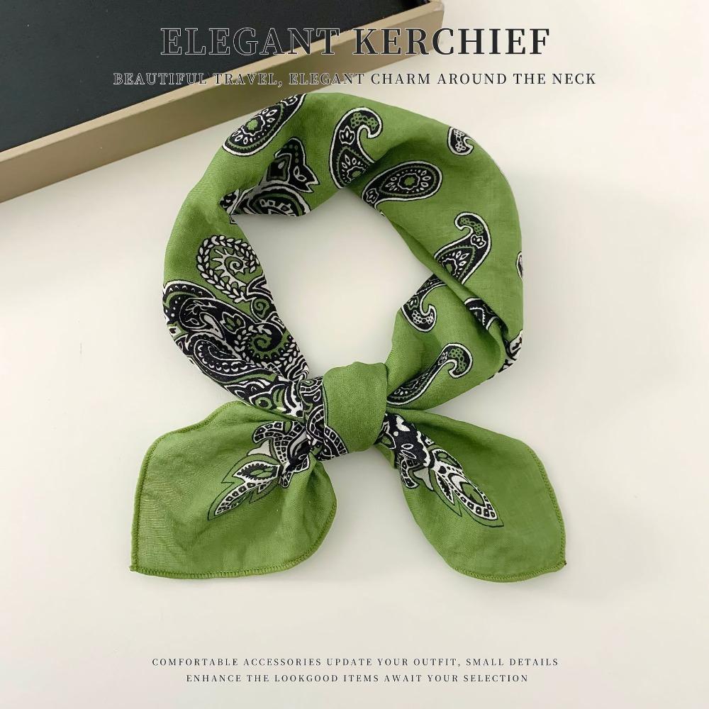 

Cashew Small Square Scarf Cherry Square Handkerchief Cotton Linen Print Scarves Scarf Accessories Style 16