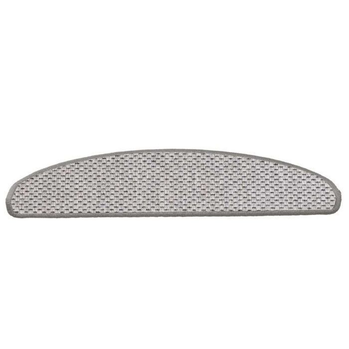 VidaXL Tapis d'escalier autocollants 30 pcs 65x21x4 cm platine, bande de roulement, tapis de bande de roulement d'escalier, 3365870