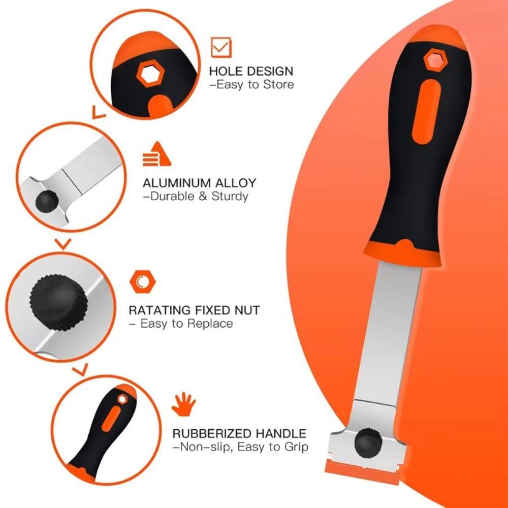 With Ergonomic Handle Tape Paint Remover Anti-Slip Putty Scraper  Concretes Scraping