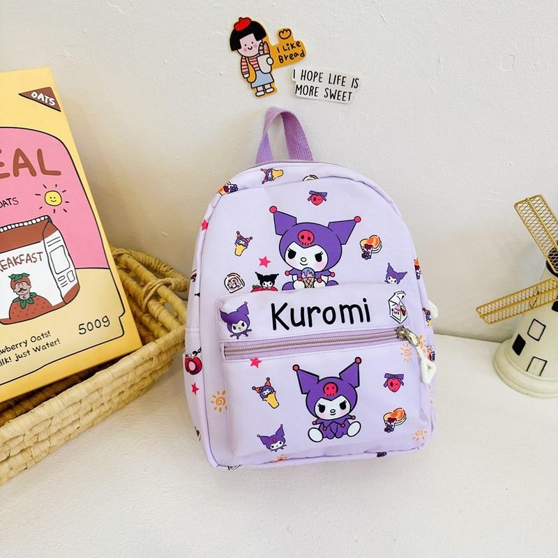 Hello Kitty Kuromi Cinnamoroll My Melody Printed Children Backpack For Daily Use