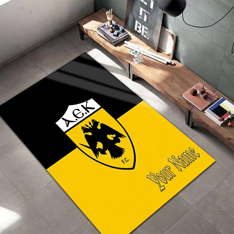 Aek Fc Benutzerdefinierter Name Teppich für Wohnzimmer Schlafzimmer Zuhause Sofadekoration, Kinder Spiel rutschfeste Fußmatte