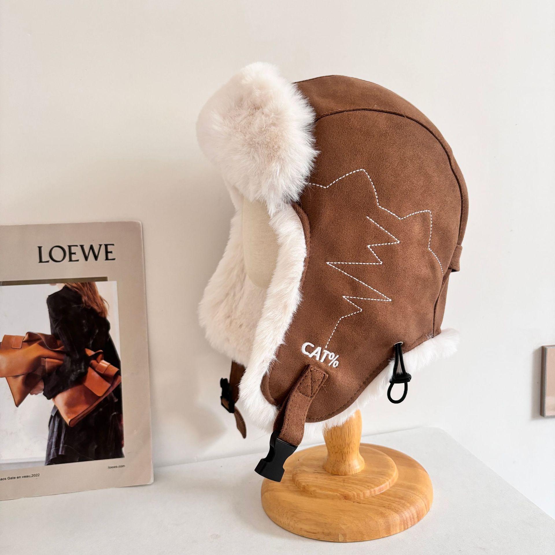 

Зимняя бархатная теплая кепка Lei Feng для велоспорта и активного отдыха для мужчин и женщин, защита от холода на северо-востоке, защита ушей, альпинизм, катание на лыжах, полеты M（56-58cm） темно-коричневого