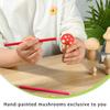 Mini Puppe Holzpilz Modell Ornamente Unbemalt DIY Basteln Naturholz Statue Spielzeug Malen Figur Heimdekoration