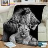 Beast Tiger Lion Leopard Animal Wildlife Cartoon Blanket,Soft Throw Blanket for Home Bedroom Bed Sofa Picnic Cover Blanket Kids