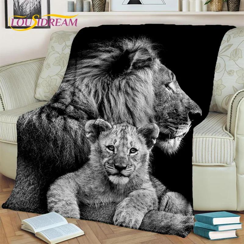 Beast Tiger Lion Leopard Animal Wildlife Cartoon Blanket,Soft Throw Blanket for Home Bedroom Bed Sofa Picnic Cover Blanket Kids