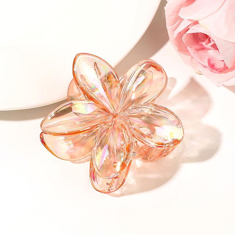 Flower Hair Claws Transparent Hairpin Sweet Ponytail Hair Accessories