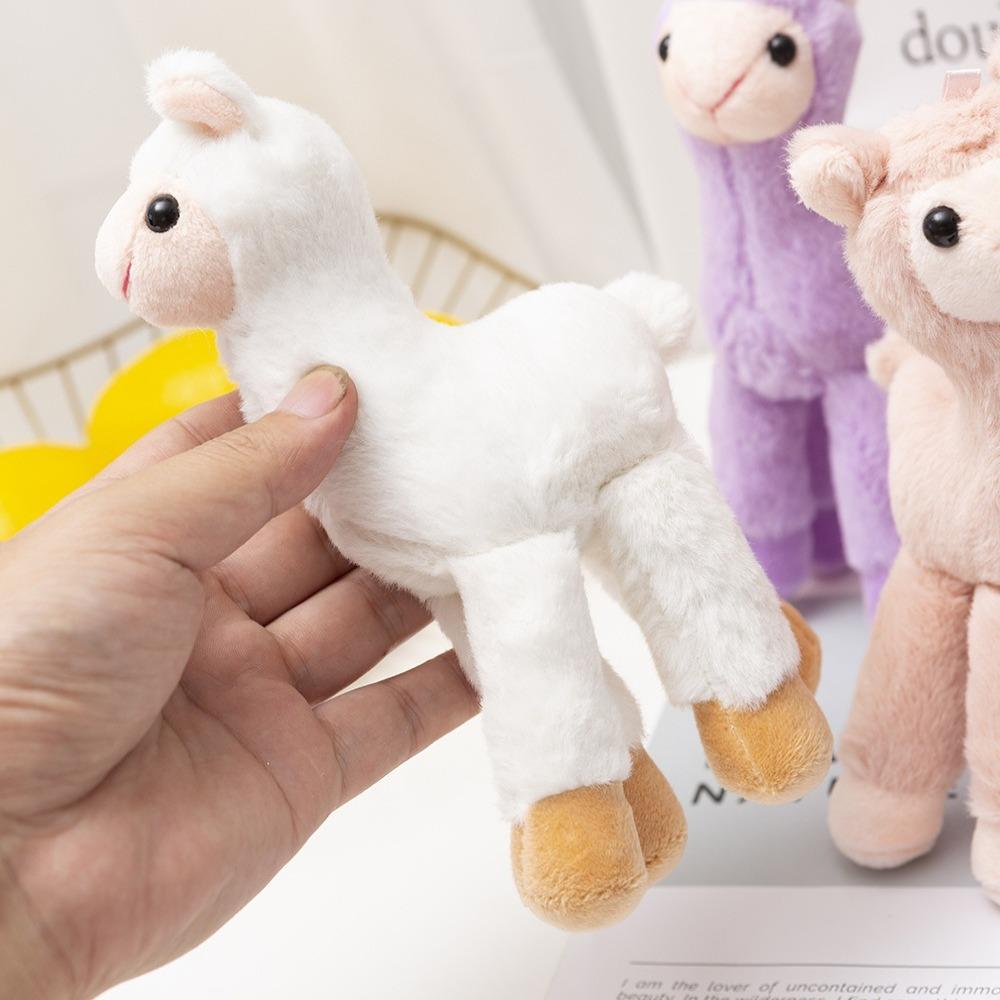 Cute Alpaca Pendant Key Ring Cute Little Doll Plush Toy Mini Doll Bag Pendant Keychain
