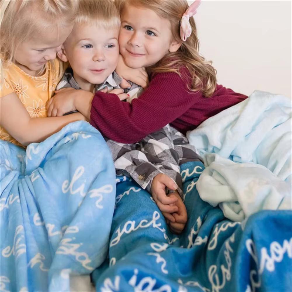 Blanket For Kids, Baby - 3 Sizes And 30 Plus Colors, Custom Name Nursery Blanket For Newborn, Kids, Swaddle Gift