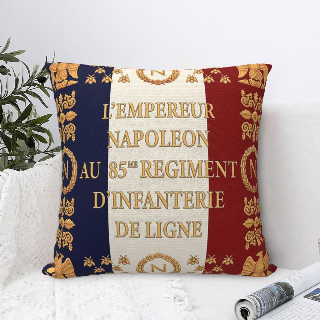 Napoleonic French 85th Regimental Flag  Square Pillowcase Cushion Cover Pillow Case Throw Pillow Cover for Home Bedroom Car