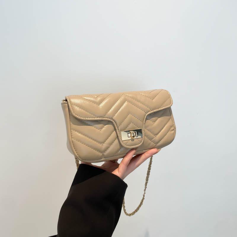 

Сумка-маленькая квадратная с толстой цепочкой высокой ценности, большая вместимость, весна-лето 2025, универсальная сумка-мессенджер через плечо с замком хаки