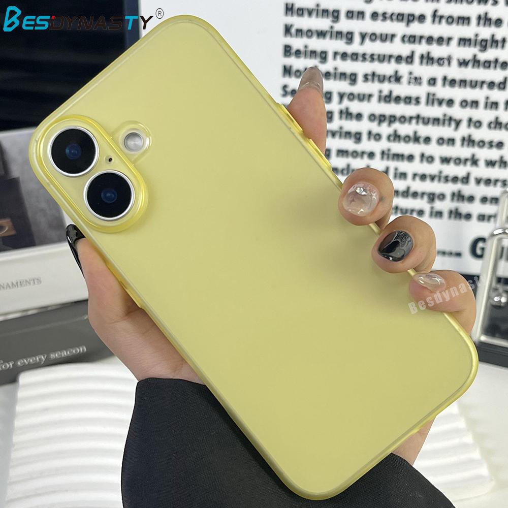 0.3mm Ultra Thin Matte Armor Translucent Case For iphone 16 Pro Max 16 Pro TPU Silicone Soft Cover 16 Color Funda 16 Plus