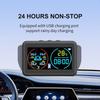 Smart Solar Power TPMS Car Tire Pressure Monitoring System Alarm Tyre Air Pressure Meter Gauge Temperature Warning 4 Sensors