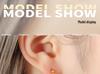 Gold-Plated Geometric Hoop Earrings: Black & White Oil Drip, European Retro Style for Women