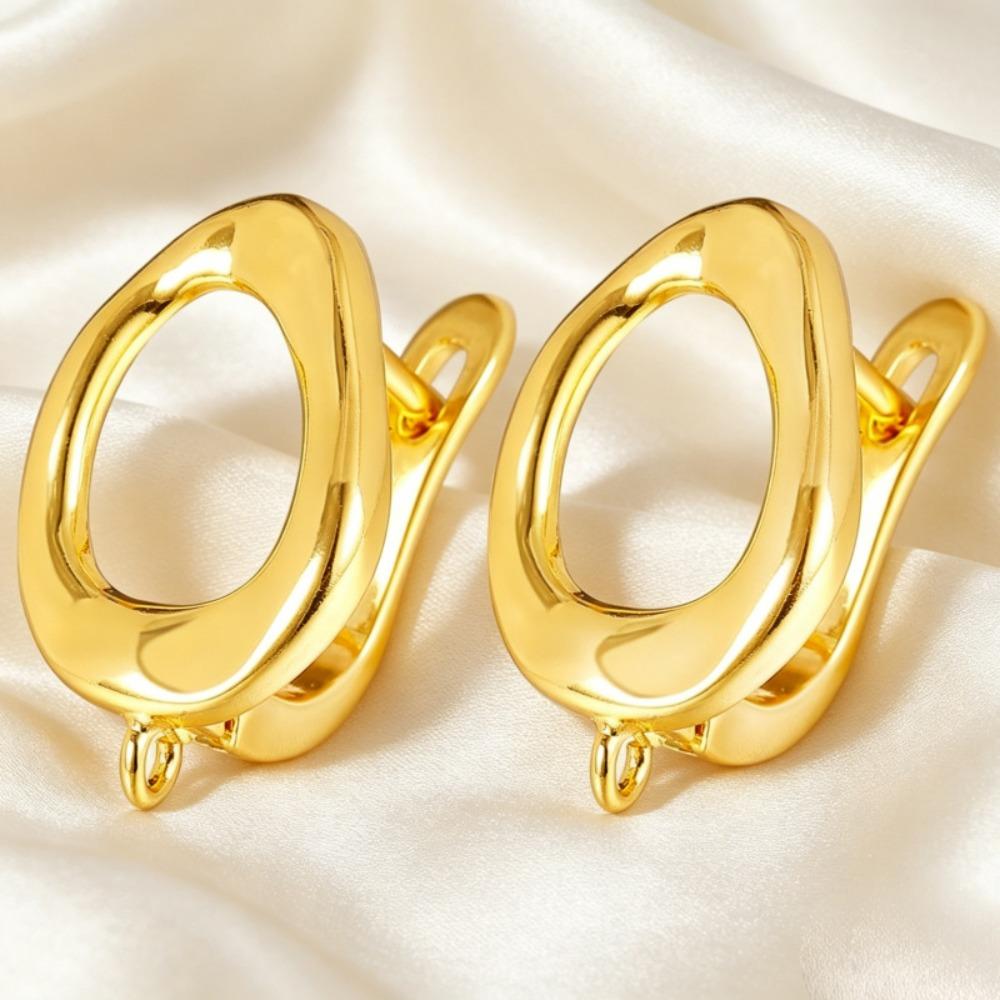 1 Pair Irregular Oval Hoop Earrings Nickel Free Oval Earrings New Jewelry Making  Daily Wear