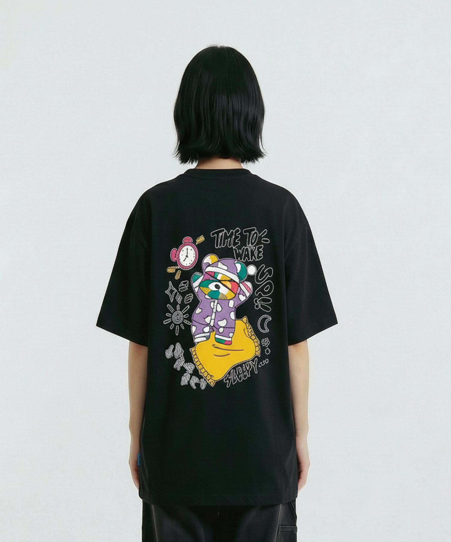 Double Jd Wake Up Bear Short Sleeve Tee Wh/M