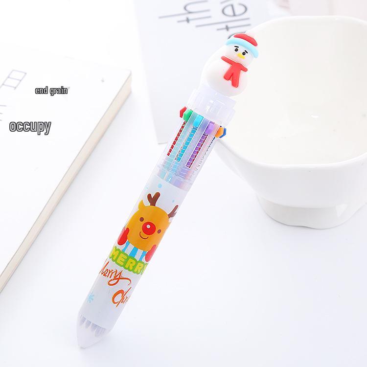 

Ten-Color Bullet Tip Ballpoint Pen - Ideal Christmas Gift, Prize, or Office Stationery for Students Bullet Tip 0.7