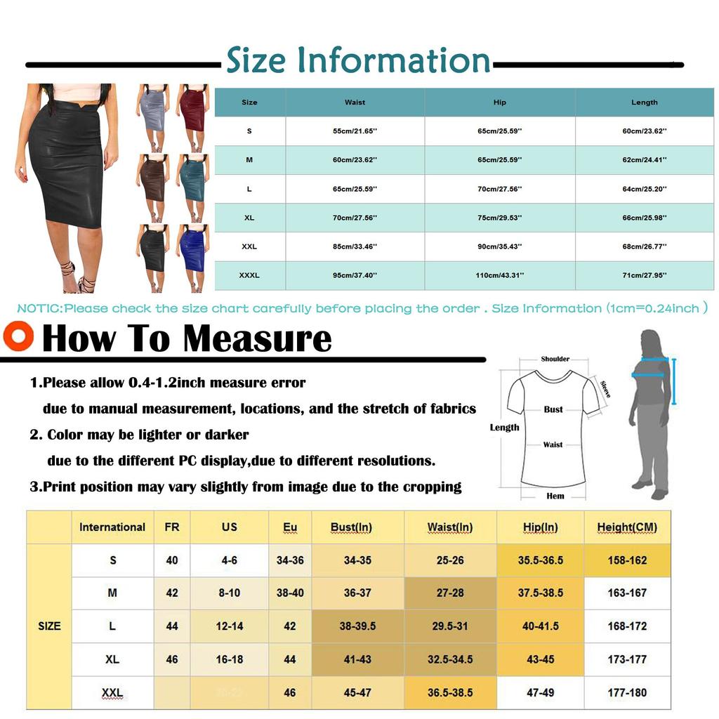 Damen Retro Frauen Lederrock Hohe Taille Schlank Party Bleistiftrock