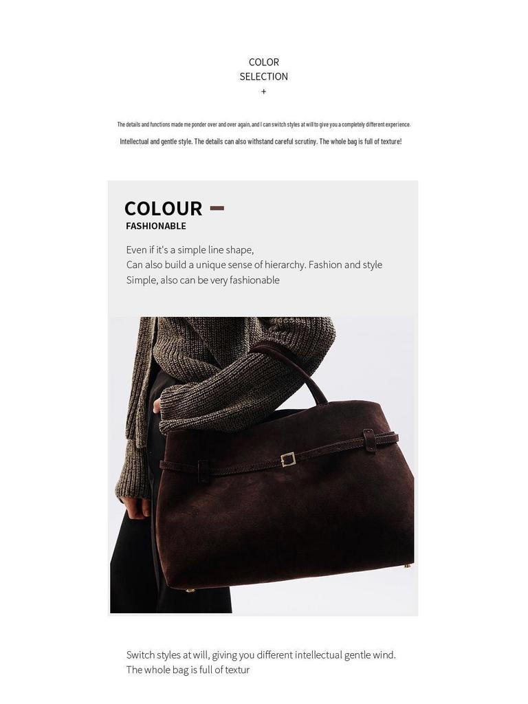 Retro semišová crossbody taška tote a aktovka cez rameno s veľkou kapacitou