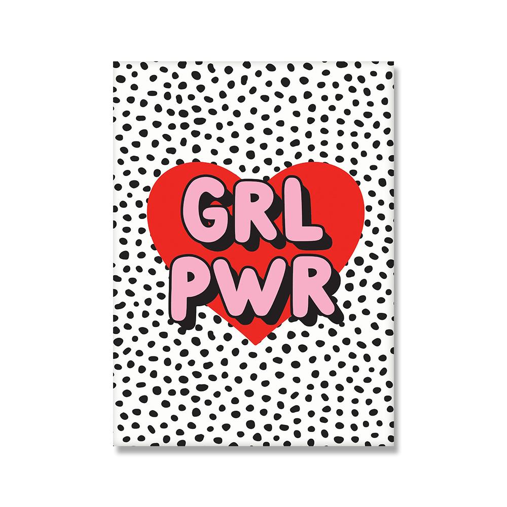 

Girl Power Красочные цитаты Художественные принты Абстрактное лицо Пятнистый холст Постер Домашний декор Гостиная Скандинавская стена Картина без рамы 21x30cm No Framed